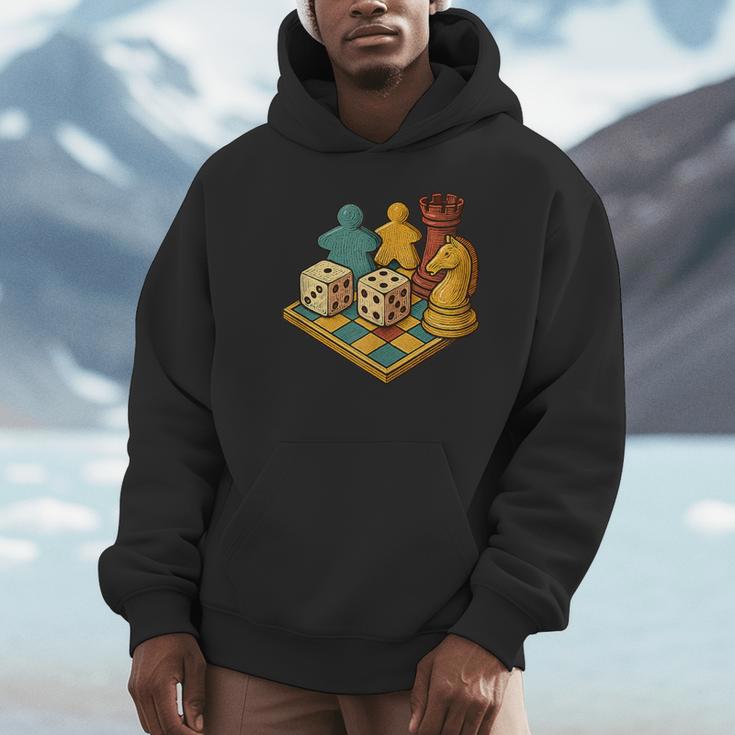 Vintage Board Game Art – Tabletop Nostalgia Unisex Hoodie