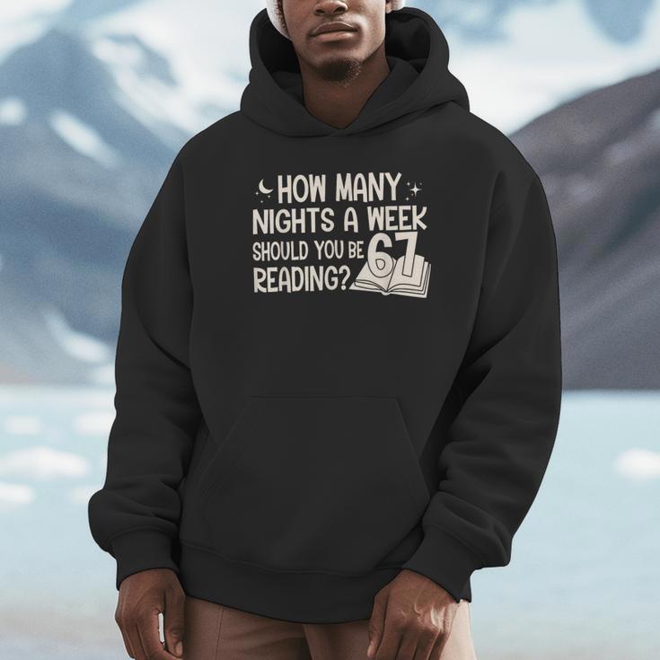 Vintage How Many Nights Reading 67 Meme Book Lover Teacher Unisex Hoodie Vintage How Many Nights Reading 67 Meme Book Lover Teacher Unisex Hoodie