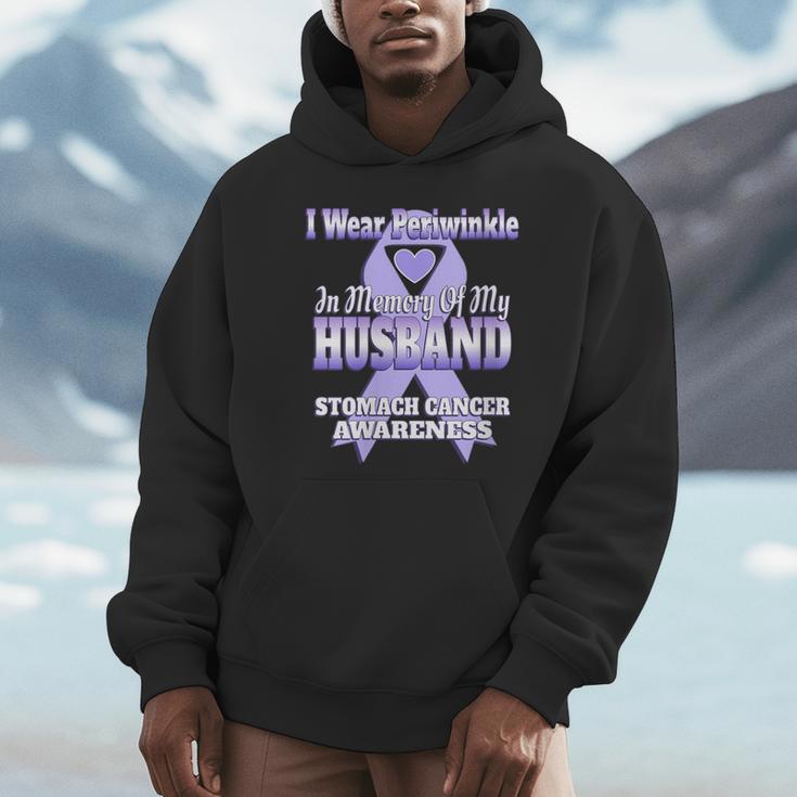 I Wear Periwinkle In Memory Of My Husband Stomach Cancer Unisex Hoodie