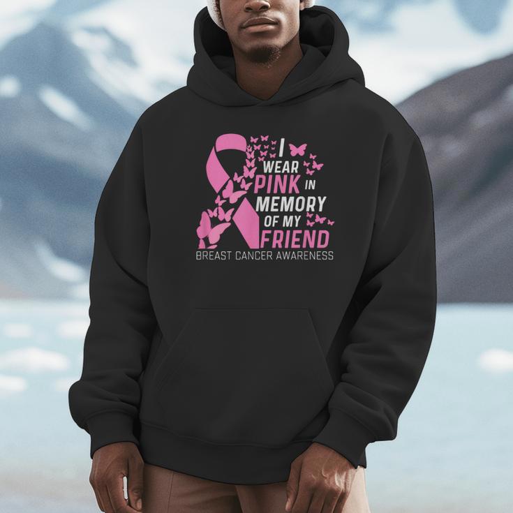 I Wear Pink In Memory Of My Friend Breast Cancer Awareness Unisex Hoodie I Wear Pink In Memory Of My Friend Breast Cancer Awareness Unisex Hoodie
