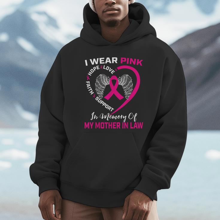 I Wear Pink In Memory Of My Mother In Law Mom Breast Cancer Unisex Hoodie I Wear Pink In Memory Of My Mother In Law Mom Breast Cancer Unisex Hoodie