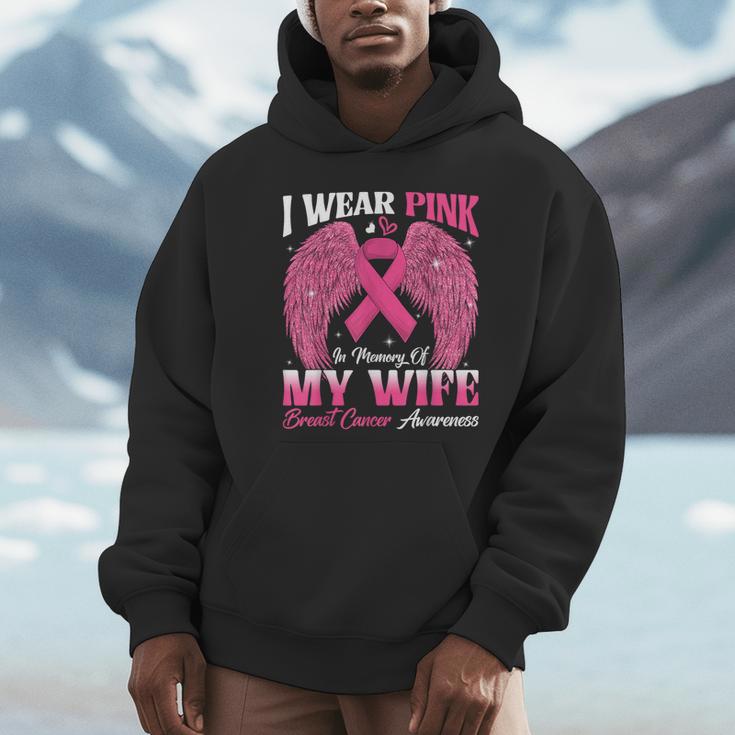 I Wear Pink In Memory Of My Wife Breast Cancer Awareness Day Unisex Hoodie I Wear Pink In Memory Of My Wife Breast Cancer Awareness Day Unisex Hoodie