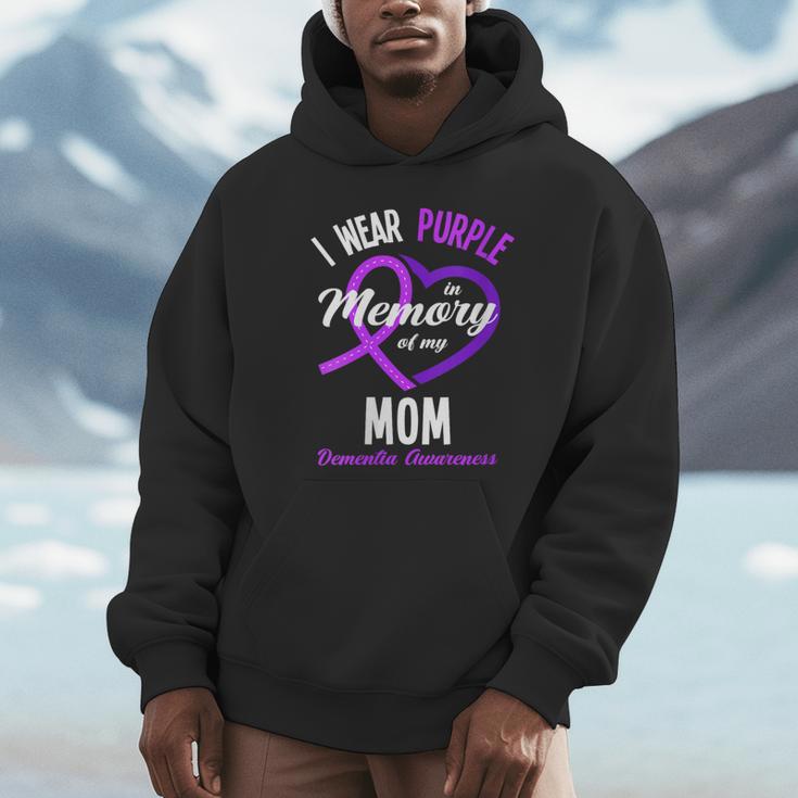 I Wear Purple In Memory For My Mom Dementia Awareness Unisex Hoodie I Wear Purple In Memory For My Mom Dementia Awareness Unisex Hoodie