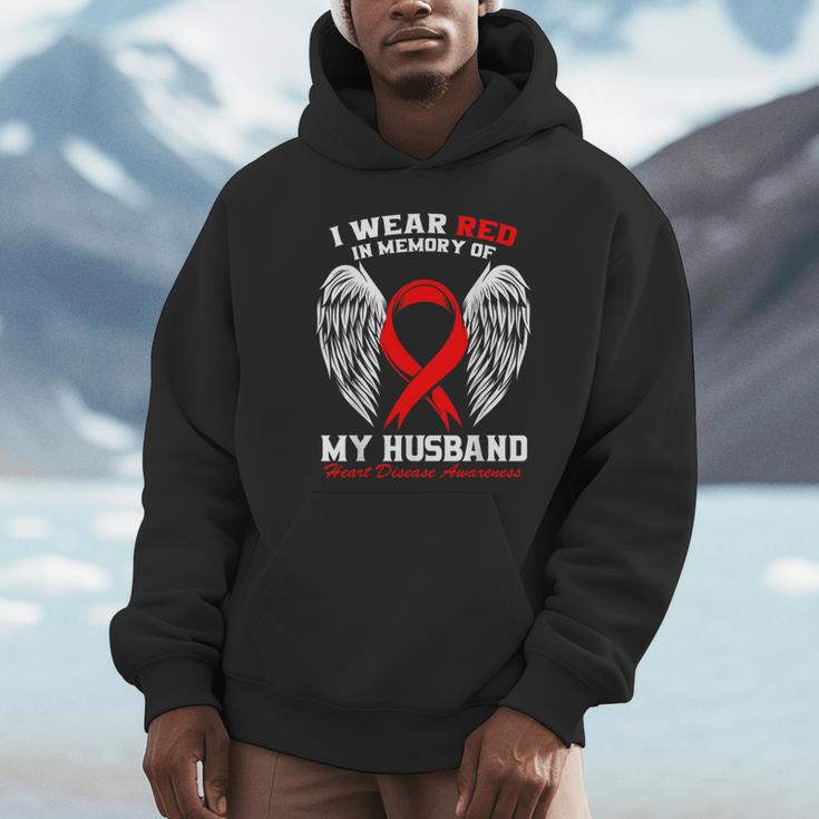 I Wear Red In Memory Of My Husband Heart Disease Awareness Unisex Hoodie I Wear Red In Memory Of My Husband Heart Disease Awareness Unisex Hoodie