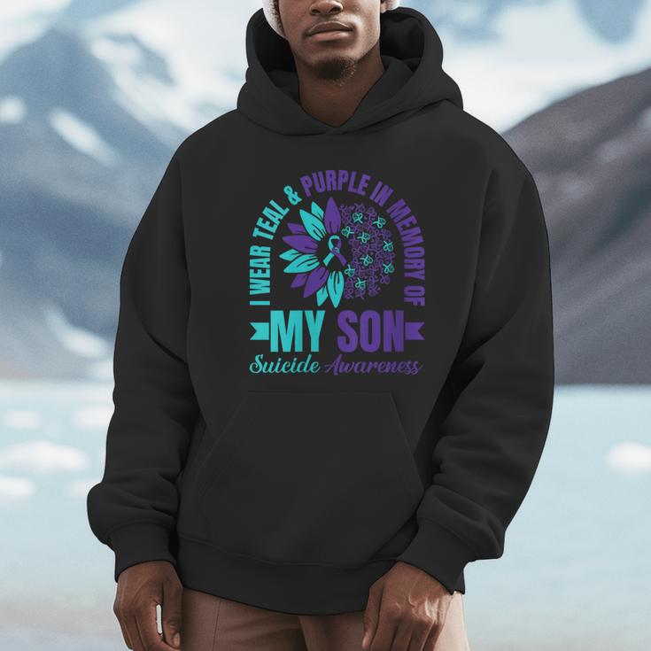 I Wear Teal Purple In Memory Of My Son Suicide Awareness Unisex Hoodie I Wear Teal Purple In Memory Of My Son Suicide Awareness Unisex Hoodie