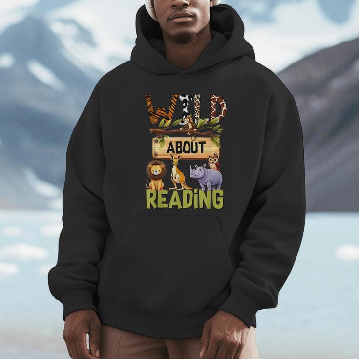 Wild About Reading Reading Books And Bookworm Library Day Unisex Hoodie Wild About Reading Reading Books And Bookworm Library Day Unisex Hoodie