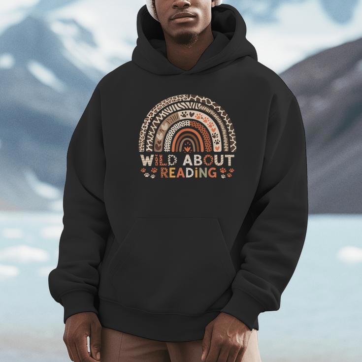 Wild About Reading Books Reader Lover Library Day Librarian Unisex Hoodie