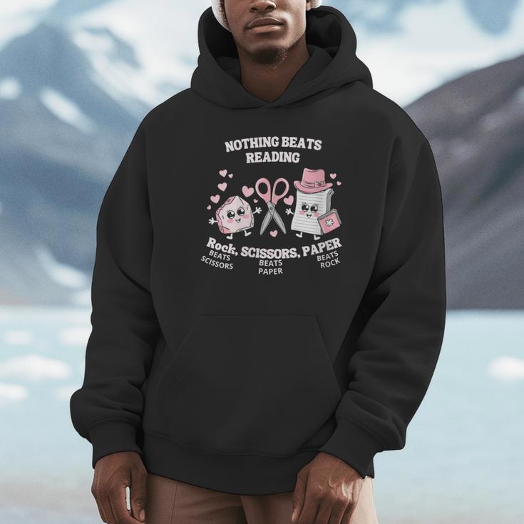 Women's Nothing Beats Reading Book Lover Statement Unisex Hoodie