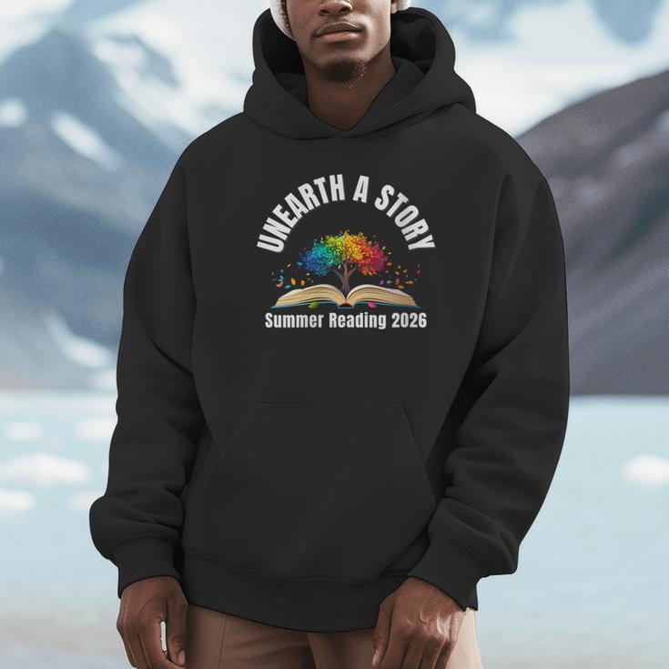 Women's Unearth a Story 2026 Summer Reading Program Tree Book Unisex Hoodie