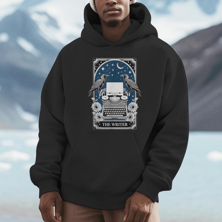 The Writer Typewriter Crow Writing Journalist Book Writer Unisex Hoodie The Writer Typewriter Crow Writing Journalist Book Writer Unisex Hoodie