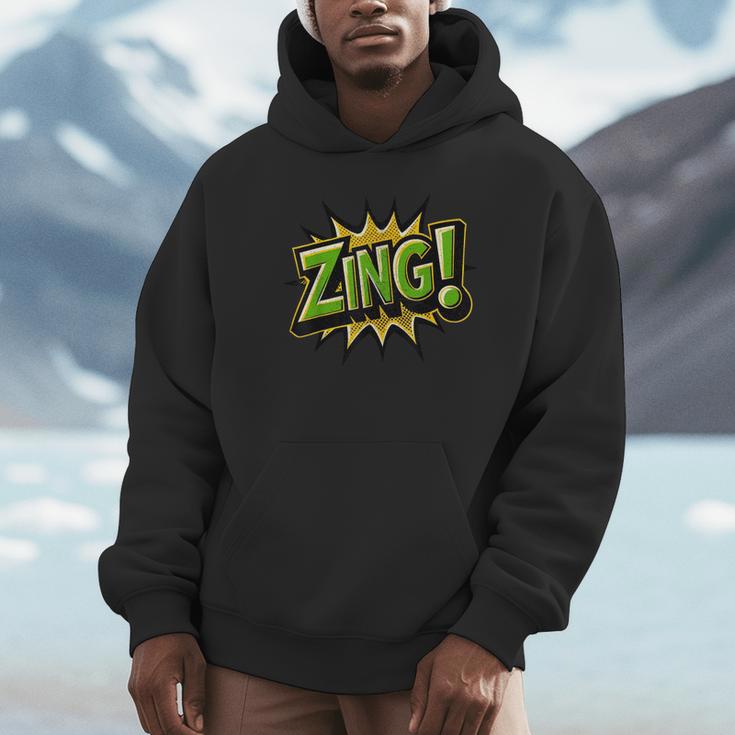 ZING Comic Book Retro Artwork – Cartoon Collector Unisex Hoodie