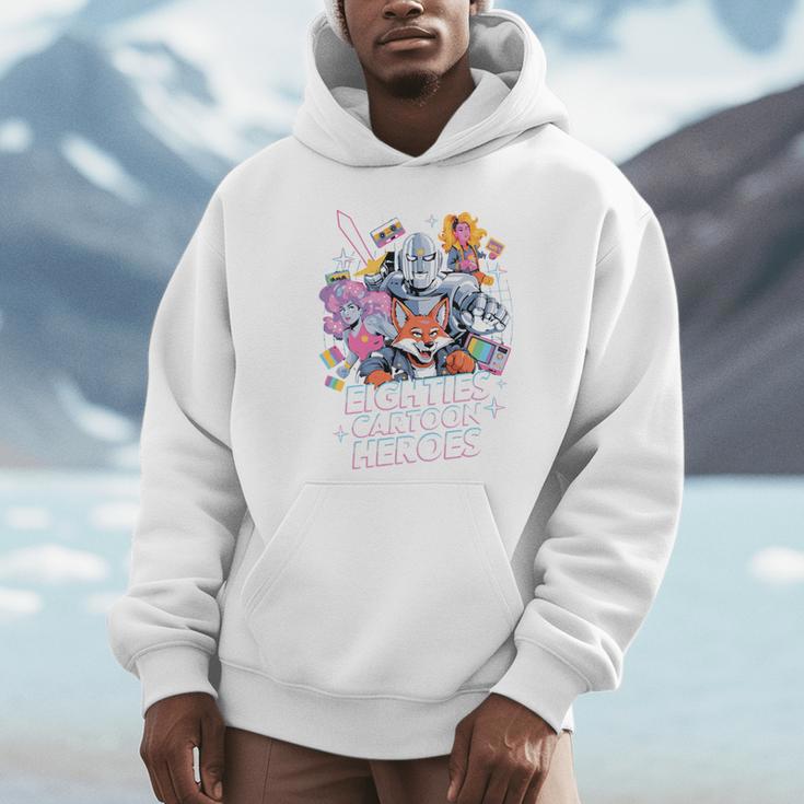 80's Cartoon Heroes Apparel For Retro Nostalgia Fans Unisex Hoodie