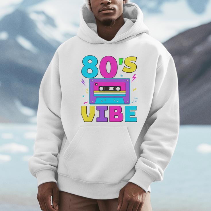 80's Vibe Retro Style Cassette Tape Nostalgia 1980s Party Unisex Hoodie