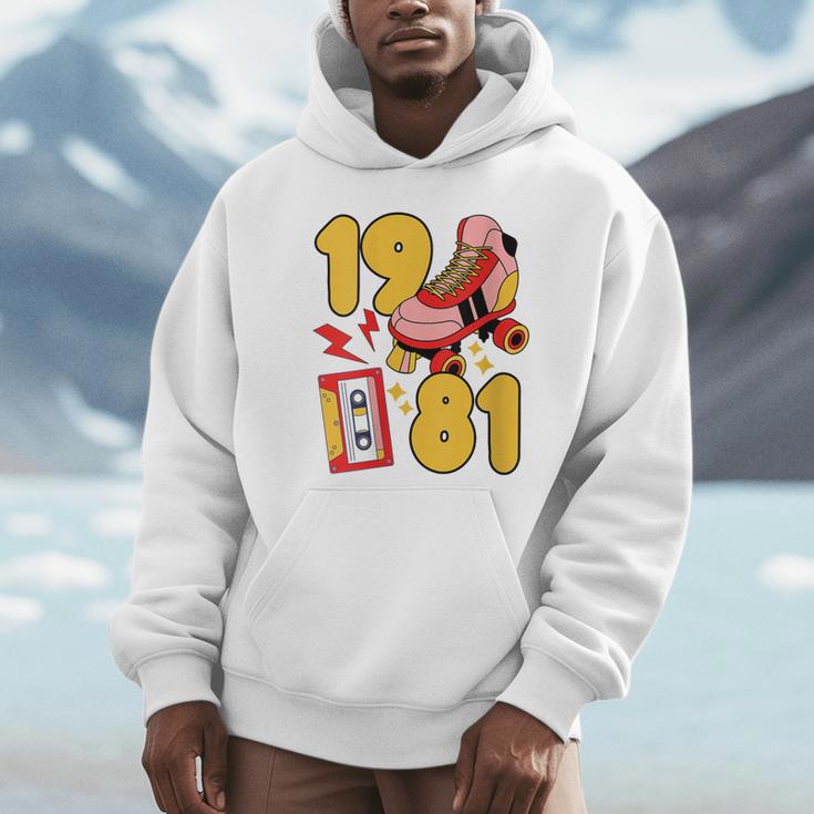 80s Vibes Mixed Tapes & Roller Skates 1981 Nostalgia Retro Unisex Hoodie