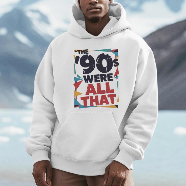 The 90s Were All That – Retro 1990s Nostalgia Tee Premium Tri-Blend Unisex Hoodie
