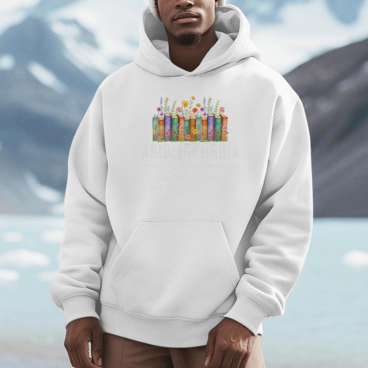 Abibliophobia Definition Book Reader Book Nerd Book Reading Premium Tri-Blend Unisex Hoodie