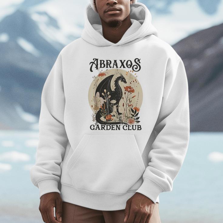 Abraxos Flower Garden Club Book Lover Fantasy Dragon Bookish Unisex Hoodie