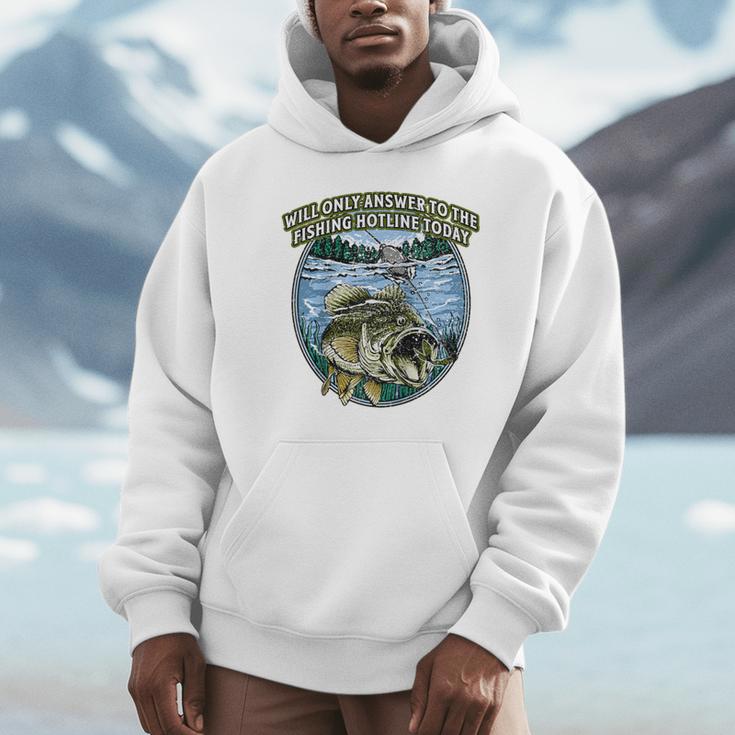 Answer To Fishing Hotline Introvert Humor Antisocial Raglan Baseball Tee Unisex Hoodie