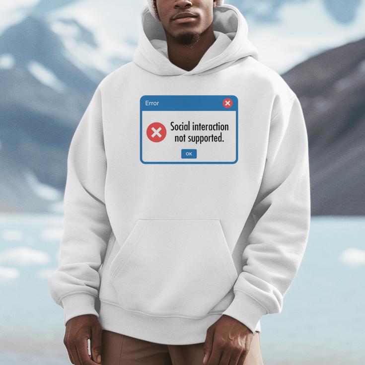 Anti Social Introvert Social Interaction Not Supported Unisex Hoodie Anti Social Introvert Social Interaction Not Supported Unisex Hoodie