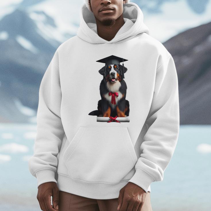 Bernese Mountain Dog Graduation Cap Graduate Training School For Men Women Girls Kids Unisex Hoodie