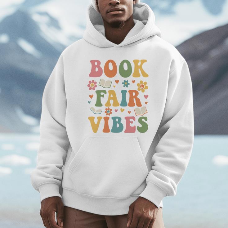 Book Fair Vibes Groovy Retro School Reading Nostalgic Unisex Hoodie