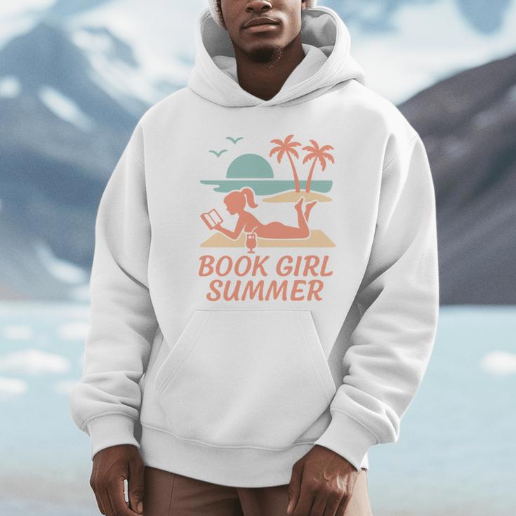 Book Girl Summer Book Reading Retro Sunset Unisex Hoodie Book Girl Summer Book Reading Retro Sunset Unisex Hoodie