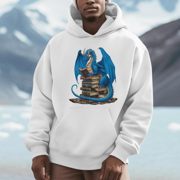 Book Lover Bookworm Reading Books Dragon Premium Tri-Blend Unisex Hoodie