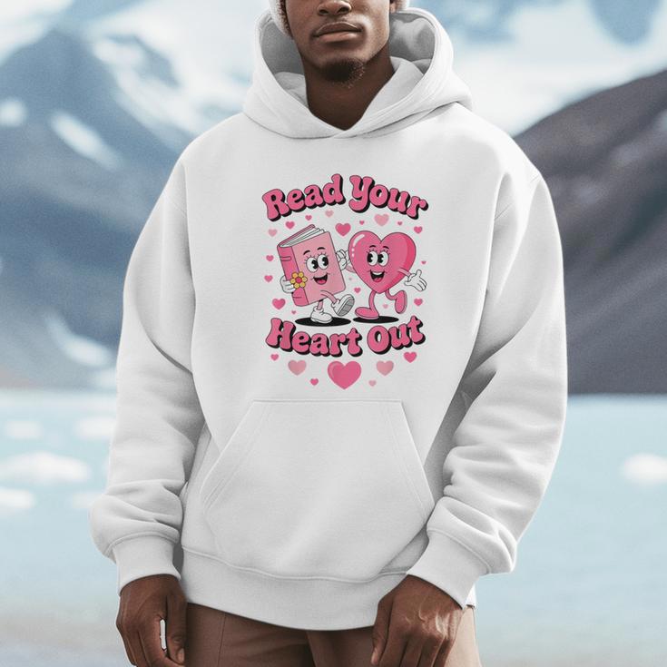 Book Lover Read Your Heart Out Teacher Kids Valentines Unisex Hoodie