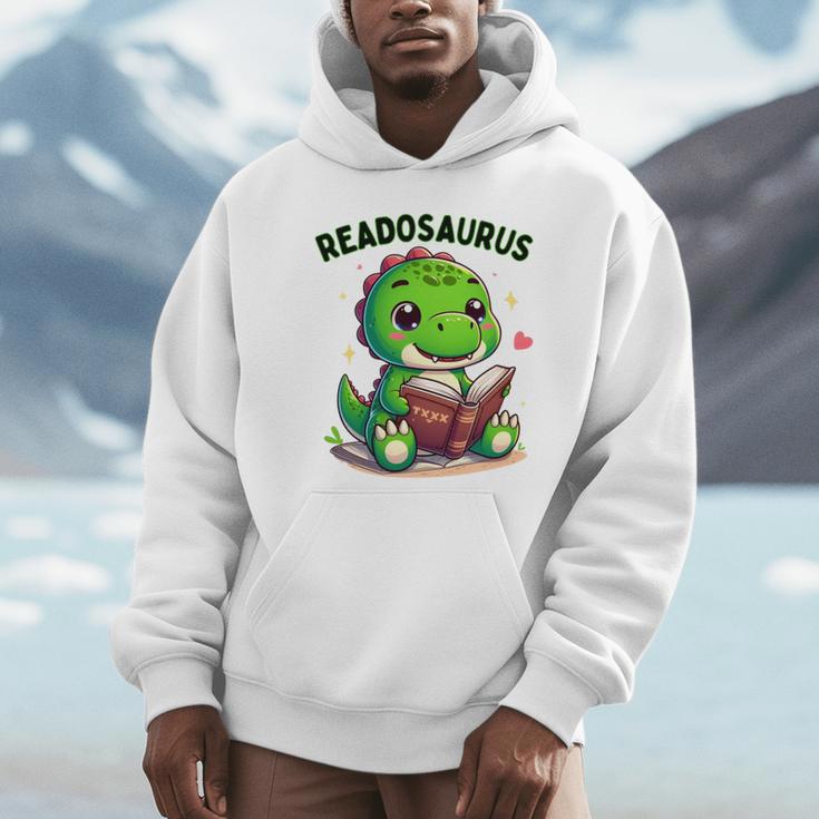 Book Lover Reading Dinosaur Readosaurus Library Unisex Hoodie
