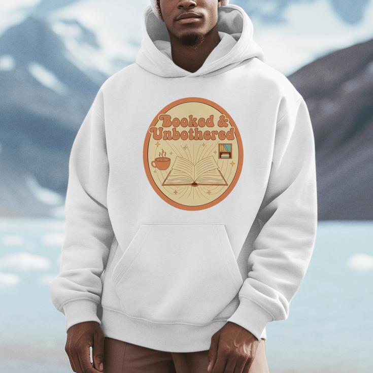 Booked & Unbothered Book Lover Tee Unisex Hoodie