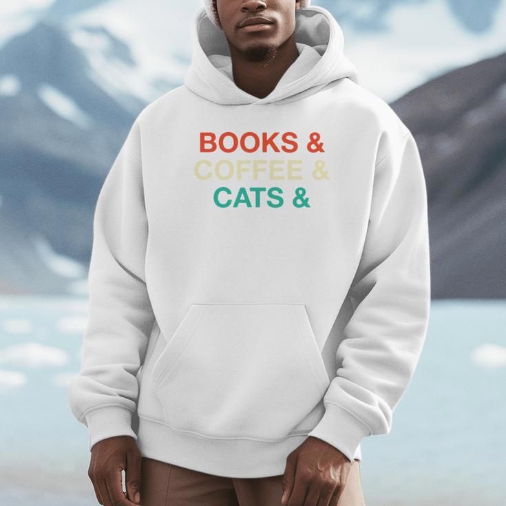 Books Coffee Cats Social Justice Unisex Hoodie