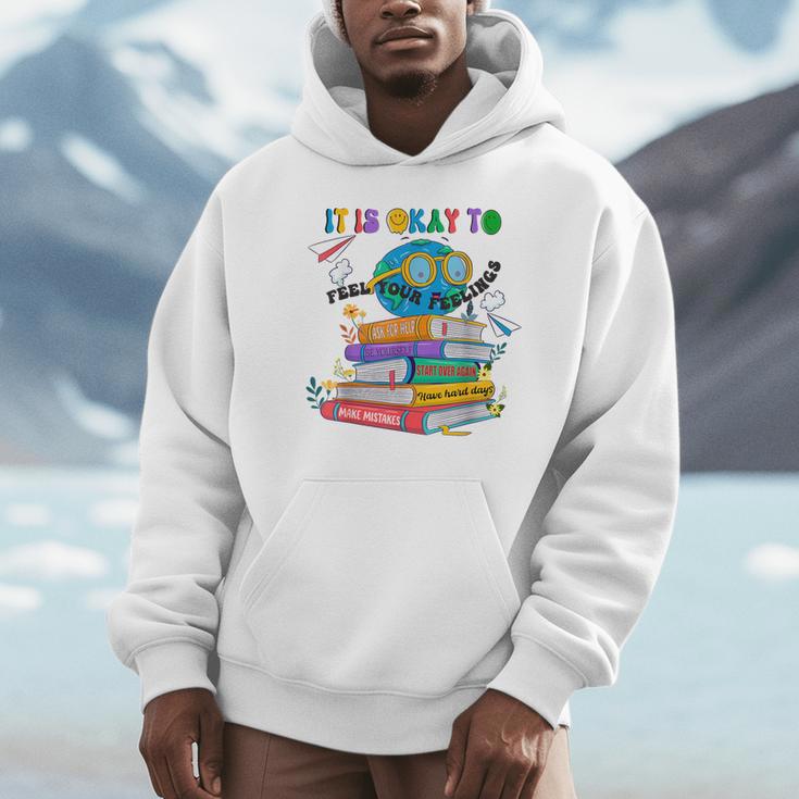 Books It's Okay To Be Kind Yellow Mental Health Day Kids Unisex Hoodie Books It's Okay To Be Kind Yellow Mental Health Day Kids Unisex Hoodie
