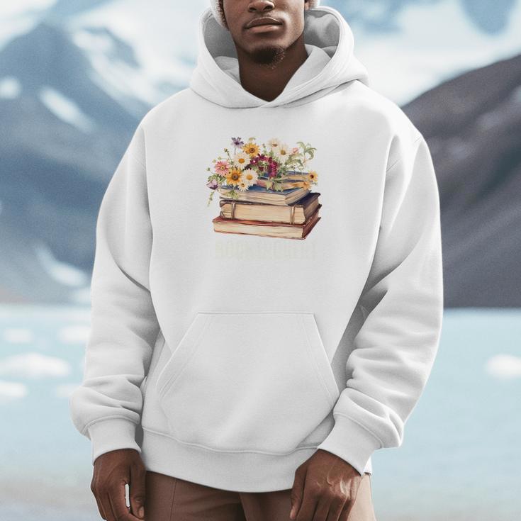 Booktrovert Vintage Wildflowers Books For Book Lovers Unisex Hoodie