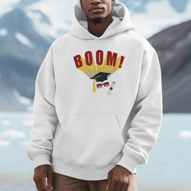 Boom Graduation Hat And Diploma For Proud Graduate Unisex Hoodie