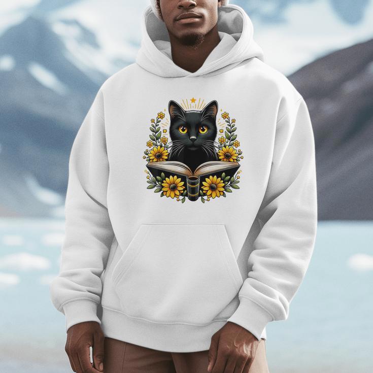 Cat For Women Book Lover Cute Cat And Book Unisex Hoodie