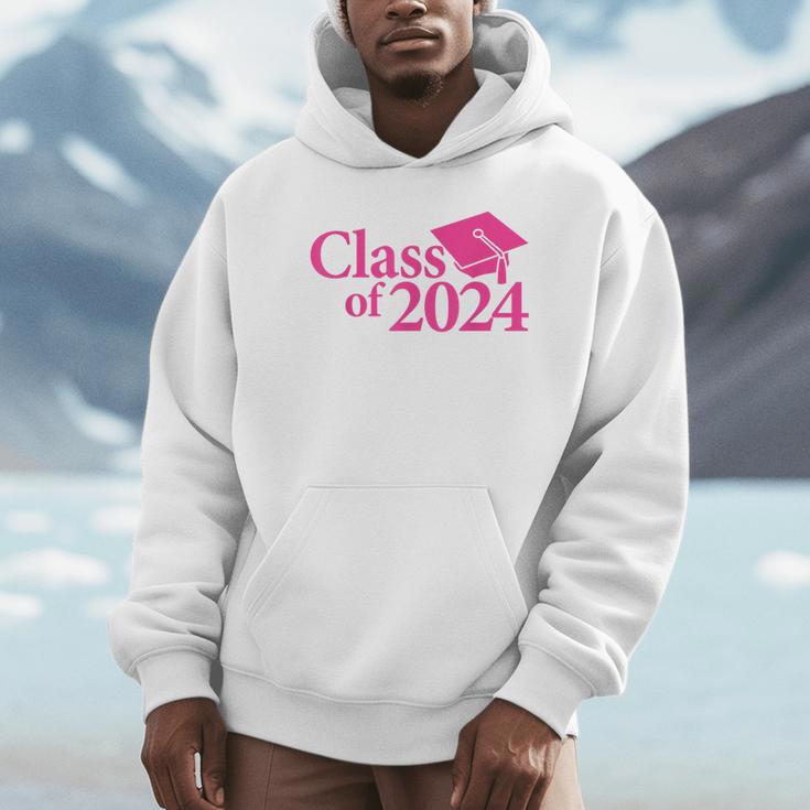 Class Of 2024 Pink For Girls And Women Graduation Unisex Hoodie