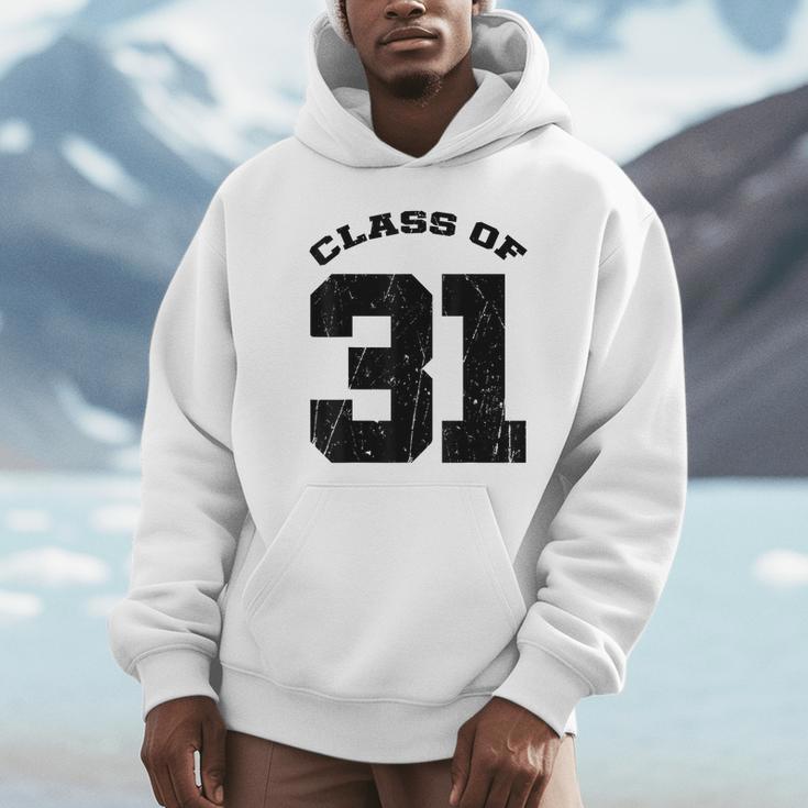 Class Of 31 Date High School Kindergarten Graduation Shirt Unisex Hoodie