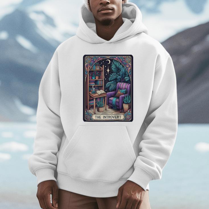 Color Graphic The Introvert Tarot Card Raglan Baseball Tee Unisex Hoodie Color Graphic The Introvert Tarot Card Raglan Baseball Tee Unisex Hoodie
