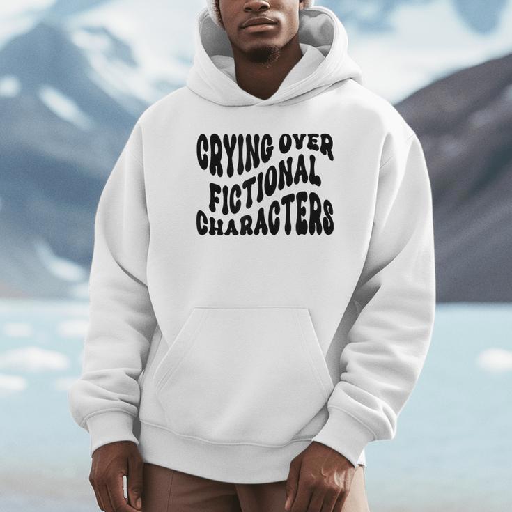 Crying Over Fictional Characters Book Lovers Unisex Hoodie