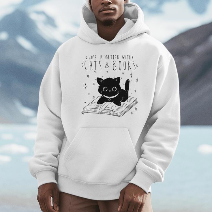 Cute Cats And Books Aesthetic Feline Reader Graphic Premium Tri-Blend Unisex Hoodie Cute Cats And Books Aesthetic Feline Reader Graphic Premium Tri-Blend Unisex Hoodie
