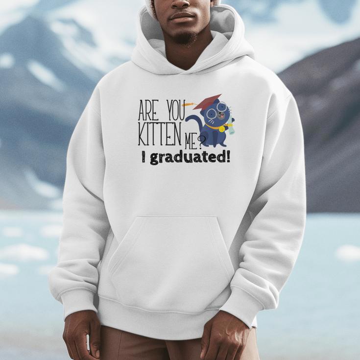 Cute Graduation Cat Masters High School T-Shirt For Men Women Kids Unisex Hoodie