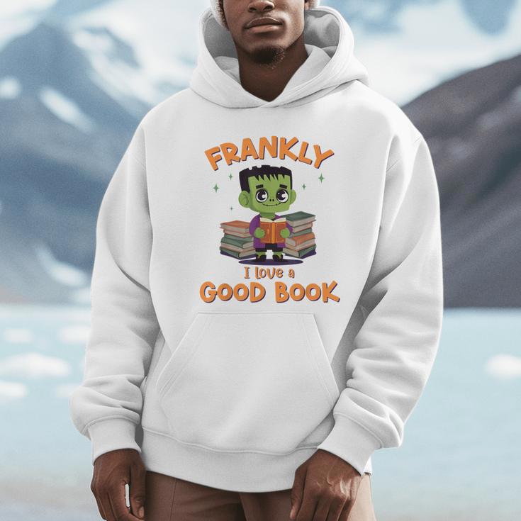 Cute Halloween Teacher Librarian Frankenstein Reading Books Unisex Hoodie