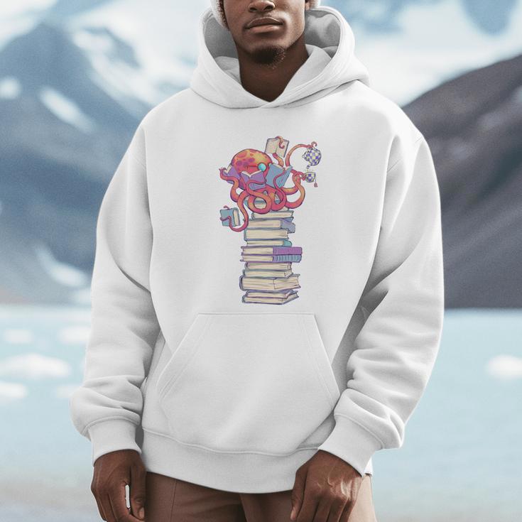 Cute Octopus Bookworm Fun Reading Tee For Book Lovers Unisex Hoodie Cute Octopus Bookworm Fun Reading Tee For Book Lovers Unisex Hoodie