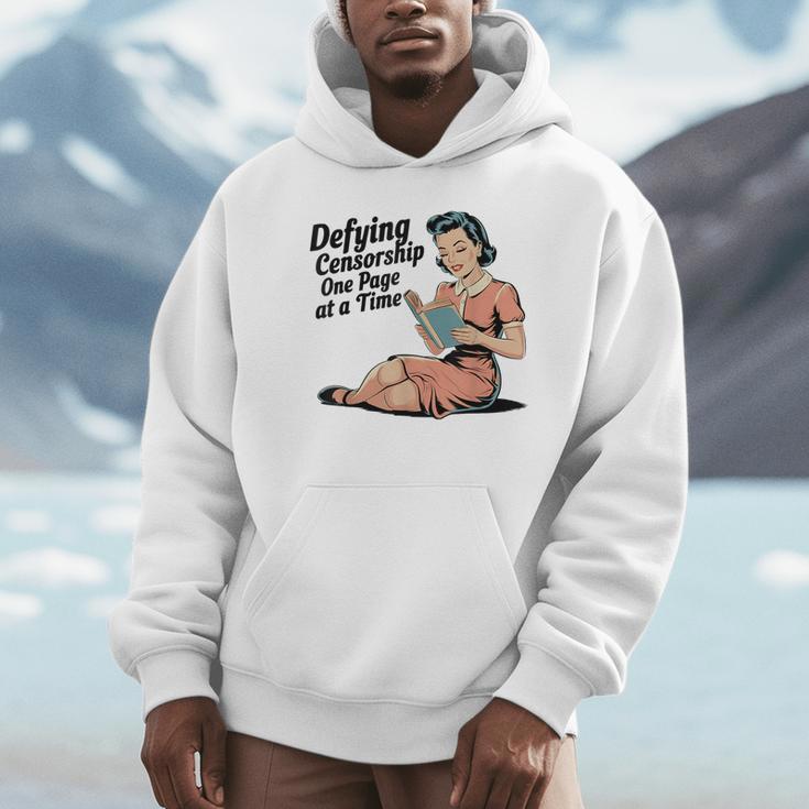 Defying Censorship One Page At a Time Read Banned Books Unisex Hoodie Defying Censorship One Page At a Time Read Banned Books Unisex Hoodie