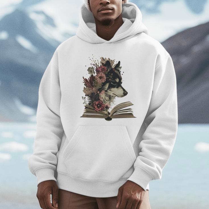 Dog Book Flower Unisex Hoodie