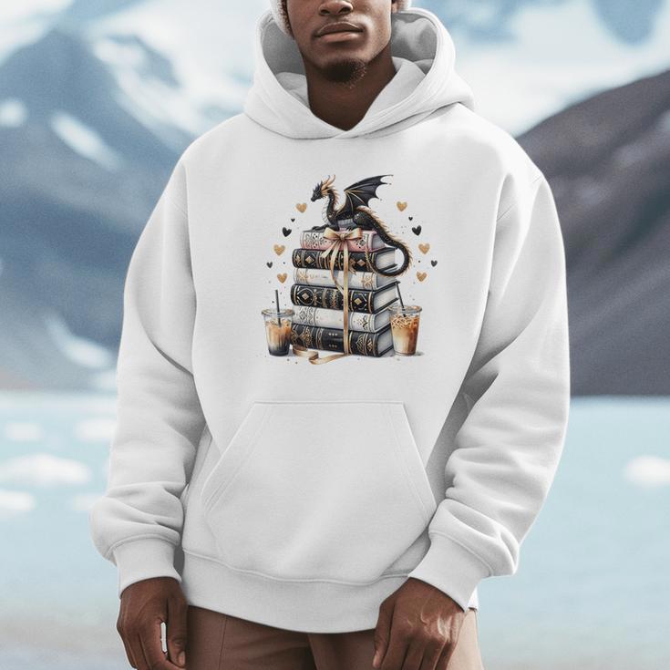 Dragon Hoard Of Books Reading Lover Cute Art Unisex Hoodie
