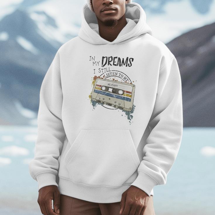 Dreams Of Music Mixtapes Retro Cassette Lifestyle Nostalgia Premium Tri-Blend Unisex Hoodie