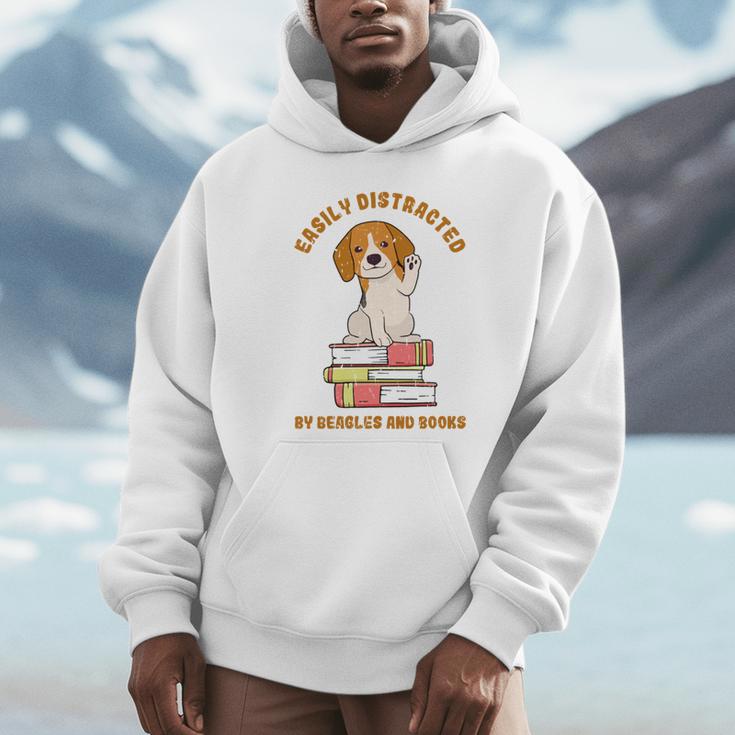 Easily Distracted By Beagles And Books Beagle Dog Unisex Hoodie Easily Distracted By Beagles And Books Beagle Dog Unisex Hoodie