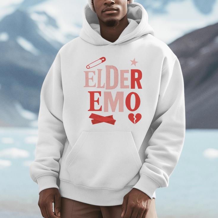 Elder Emo Retro Punk Typography Nostalgia Premium Tri-Blend Unisex Hoodie Elder Emo Retro Punk Typography Nostalgia Premium Tri-Blend Unisex Hoodie