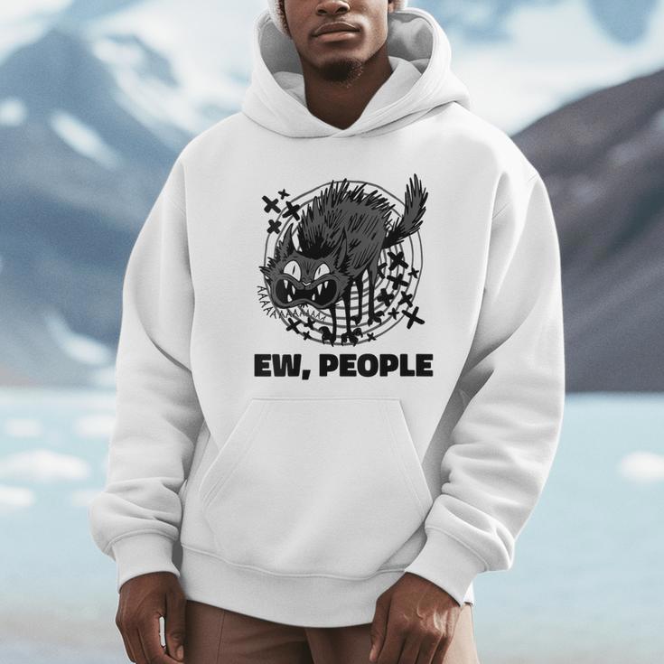 Ew People Introvert Cat Lover Crazy Cats Lady Unisex Hoodie